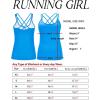 imageRUNNING GIRL Yoga Tank Tops for Women Built in Shelf Bra BC Cups Strappy Back Activewear Workout Compression TopsCbright Blue