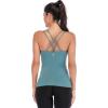 imageRUNNING GIRL Yoga Tank Tops for Women Built in Shelf Bra BC Cups Strappy Back Activewear Workout Compression TopsCice Bule