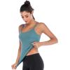 imageRUNNING GIRL Yoga Tank Tops for Women Built in Shelf Bra BC Cups Strappy Back Activewear Workout Compression TopsCice Bule