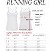 imageRUNNING GIRL Yoga Tank Tops for Women Built in Shelf Bra BC Cups Strappy Back Activewear Workout Compression TopsCice Grey