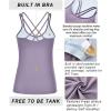 imageRUNNING GIRL Yoga Tank Tops for Women Built in Shelf Bra BC Cups Strappy Back Activewear Workout Compression TopsCpurple