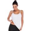 imageRUNNING GIRL Yoga Tank Tops for Women Built in Shelf Bra BC Cups Strappy Back Activewear Workout Compression TopsCwhite