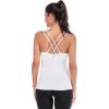 imageRUNNING GIRL Yoga Tank Tops for Women Built in Shelf Bra BC Cups Strappy Back Activewear Workout Compression TopsCwhite