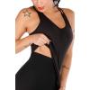 imageRUNNING GIRL Yoga Tank Tops for Women Built in Shelf Bra BC Cups Strappy Back Activewear Workout Compression TopsDblack