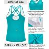 imageRUNNING GIRL Yoga Tank Tops for Women Built in Shelf Bra BC Cups Strappy Back Activewear Workout Compression TopsDelectric Green