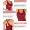 imageRUNNING GIRL Yoga Tank Tops for Women Built in Shelf Bra BC Cups Strappy Back Activewear Workout Compression TopsDred