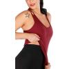 imageRUNNING GIRL Yoga Tank Tops for Women Built in Shelf Bra BC Cups Strappy Back Activewear Workout Compression TopsDred