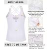 imageRUNNING GIRL Yoga Tank Tops for Women Built in Shelf Bra BC Cups Strappy Back Activewear Workout Compression TopsDwhite