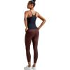imageRUNNING GIRL Yoga Tank Tops for Women Built in Shelf Bra BC Cups Strappy Back Activewear Workout Compression TopsWblack