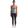 imageRUNNING GIRL Yoga Tank Tops for Women Built in Shelf Bra BC Cups Strappy Back Activewear Workout Compression TopsWgrey