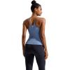 imageRUNNING GIRL Yoga Tank Tops for Women Built in Shelf Bra BC Cups Strappy Back Activewear Workout Compression TopsWlight Blue