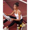 imageRUNNING GIRL Yoga Tank Tops for Women Built in Shelf Bra BC Cups Strappy Back Activewear Workout Compression TopsZbright White