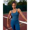 imageRUNNING GIRL Yoga Tank Tops for Women Built in Shelf Bra BC Cups Strappy Back Activewear Workout Compression TopsZdark Blue