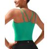 imageRUNNING GIRL Yoga Tank Tops for Women Built in Shelf Bra BC Cups Strappy Back Activewear Workout Compression TopsZgreen