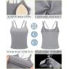 imageRUNNING GIRL Yoga Tank Tops for Women Built in Shelf Bra BC Cups Strappy Back Activewear Workout Compression TopsZgrey