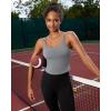 imageRUNNING GIRL Yoga Tank Tops for Women Built in Shelf Bra BC Cups Strappy Back Activewear Workout Compression TopsZgrey