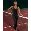 imageRUNNING GIRL Yoga Tank Tops for Women Built in Shelf Bra BC Cups Strappy Back Activewear Workout Compression TopsZjet Black