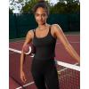 imageRUNNING GIRL Yoga Tank Tops for Women Built in Shelf Bra BC Cups Strappy Back Activewear Workout Compression TopsZjet Black