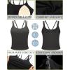 imageRUNNING GIRL Yoga Tank Tops for Women Built in Shelf Bra BC Cups Strappy Back Activewear Workout Compression TopsZjet Black