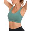 imageRUNNING GIRL High Impact Sports Bras for WomenRacerback Running Bra Workout Crop Tank Tops Longline Sports Bra Push upDdark Green