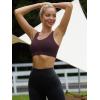 imageRUNNING GIRL High Impact Sports Bras for WomenRacerback Running Bra Workout Crop Tank Tops Longline Sports Bra Push upDdeep Taupe