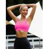 imageRUNNING GIRL High Impact Sports Bras for WomenRacerback Running Bra Workout Crop Tank Tops Longline Sports Bra Push upDhot Pink