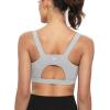 imageRUNNING GIRL High Impact Sports Bras for WomenRacerback Running Bra Workout Crop Tank Tops Longline Sports Bra Push upDice Grey
