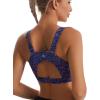 imageRUNNING GIRL High Impact Sports Bras for WomenRacerback Running Bra Workout Crop Tank Tops Longline Sports Bra Push upDorangeBlue Combo