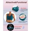 imageRUNNING GIRL High Impact Sports Bras for WomenRacerback Running Bra Workout Crop Tank Tops Longline Sports Bra Push upDteal