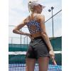 imageRUNNING GIRL High Impact Sports Bras for WomenRacerback Running Bra Workout Crop Tank Tops Longline Sports Bra Push upDwhite Leopard