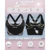 imageRUNNING GIRL High Impact Sports Bras for WomenRacerback Running Bra Workout Crop Tank Tops Longline Sports Bra Push upGblack