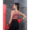 imageRUNNING GIRL High Impact Sports Bras for WomenRacerback Running Bra Workout Crop Tank Tops Longline Sports Bra Push upPink