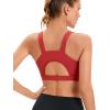 imageRUNNING GIRL High Impact Sports Bras for WomenRacerback Running Bra Workout Crop Tank Tops Longline Sports Bra Push upRed