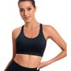 imageRUNNING GIRL High Impact Sports Bras for WomenRacerback Running Bra Workout Crop Tank Tops Longline Sports Bra Push upYblack