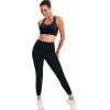 imageRUNNING GIRL High Impact Sports Bras for WomenRacerback Running Bra Workout Crop Tank Tops Longline Sports Bra Push upYblack