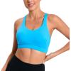 imageRUNNING GIRL High Impact Sports Bras for WomenRacerback Running Bra Workout Crop Tank Tops Longline Sports Bra Push upYbright Blue