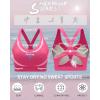 imageRUNNING GIRL High Impact Sports Bras for WomenRacerback Running Bra Workout Crop Tank Tops Longline Sports Bra Push upYhot Pink
