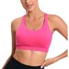 imageRUNNING GIRL High Impact Sports Bras for WomenRacerback Running Bra Workout Crop Tank Tops Longline Sports Bra Push upYhot Pink
