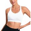 imageRUNNING GIRL High Impact Sports Bras for WomenRacerback Running Bra Workout Crop Tank Tops Longline Sports Bra Push upYwhite