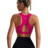 imageRUNNING GIRL High Impact Sports Bras for WomenRacerback Running Bra Workout Crop Tank Tops Longline Sports Bra Push upZbright Pink