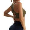 imageRUNNING GIRL High Impact Sports Bras for WomenRacerback Running Bra Workout Crop Tank Tops Longline Sports Bra Push upZoak Brown