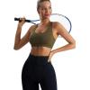 imageRUNNING GIRL High Impact Sports Bras for WomenRacerback Running Bra Workout Crop Tank Tops Longline Sports Bra Push upZoak Brown