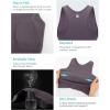 imageRUNNING GIRL Sports Bras for Women High Impact Seamless Ribbed Longline High Neck Workout Crop Tank TopsAdark Grey
