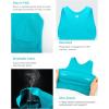 imageRUNNING GIRL Sports Bras for Women High Impact Seamless Ribbed Longline High Neck Workout Crop Tank TopsAteal Lagoon