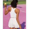 imageRUNNING GIRL Sports Bras for Women High Impact Seamless Ribbed Longline High Neck Workout Crop Tank TopsAwhite