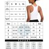 imageRUNNING GIRL Sports Bras for Women High Impact Seamless Ribbed Longline High Neck Workout Crop Tank TopsAwhite