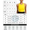 imageRUNNING GIRL Sports Bras for Women High Impact Seamless Ribbed Longline High Neck Workout Crop Tank TopsAyellow
