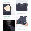 imageRUNNING GIRL Sports Bras for Women High Impact Seamless Ribbed Longline High Neck Workout Crop Tank TopsBdark Grey