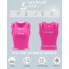 imageRUNNING GIRL Sports Bras for Women High Impact Seamless Ribbed Longline High Neck Workout Crop Tank TopsBhot Pink