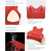 imageRUNNING GIRL Sports Bras for Women High Impact Seamless Ribbed Longline High Neck Workout Crop Tank TopsBred
